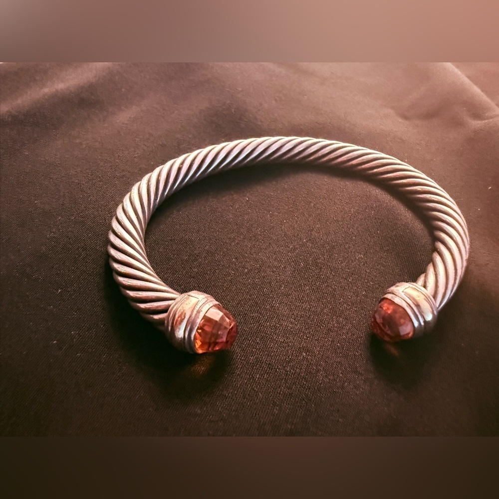 David Yurman Classic Cable Bracelet 7mm - Citrine & 14K Gold - 38g ✨